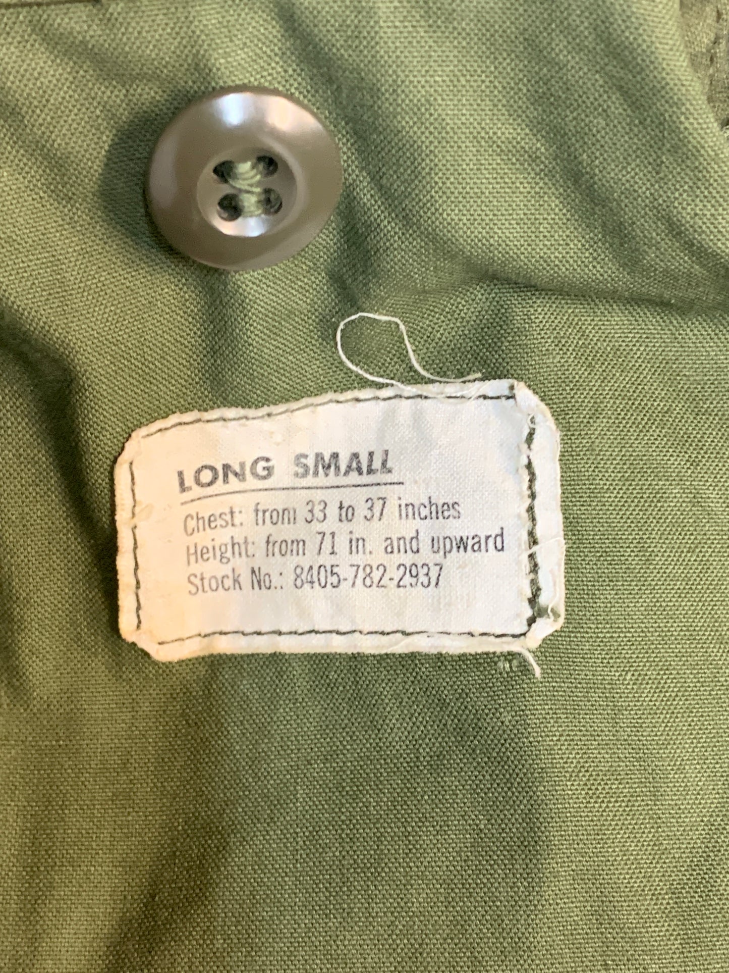 Vintage 1967 M-65 Field Coat / Jacket - OG 107 - Long Small - Minty!