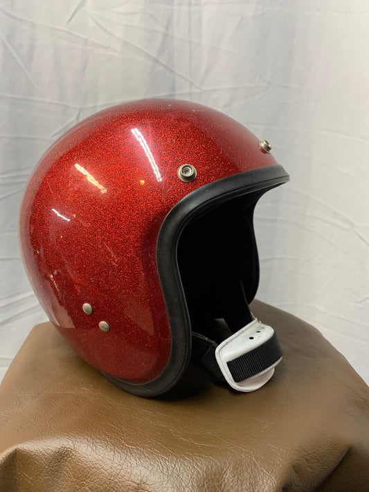 1968 Buco International Helmet - Metallic Red Size 3 (7 3/8-7 1/2)